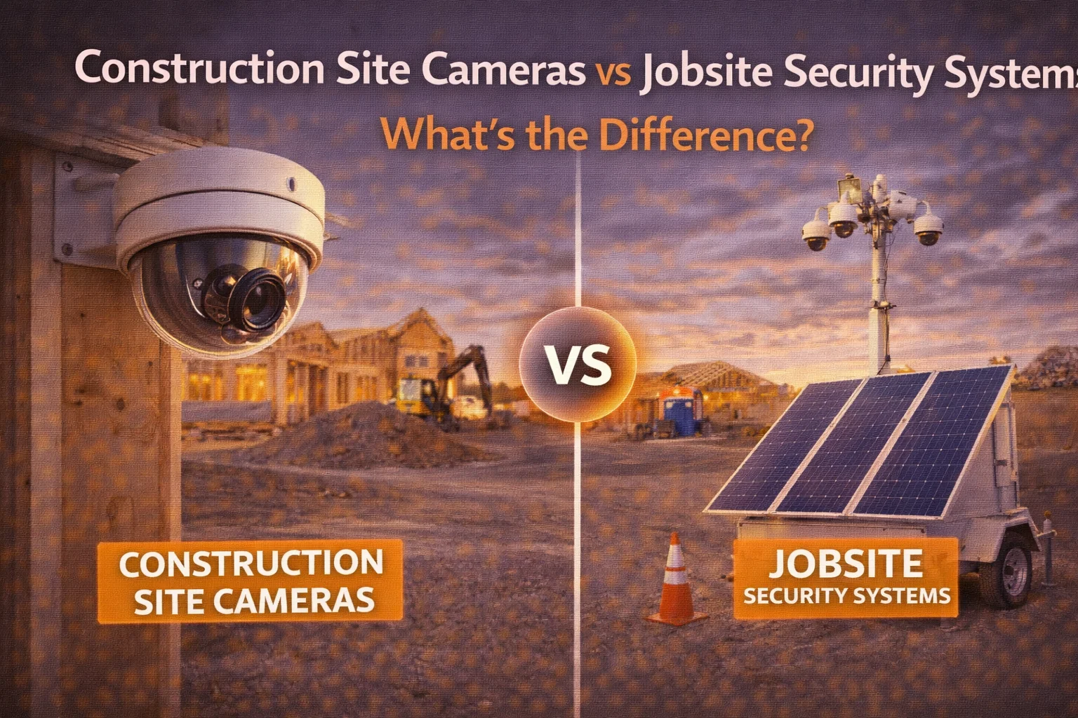 Construction Site Cameras vs Jobsite Security Systems: What’s the Difference?